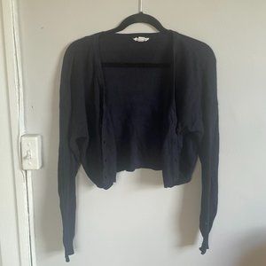 Navy Cropped Cardigan